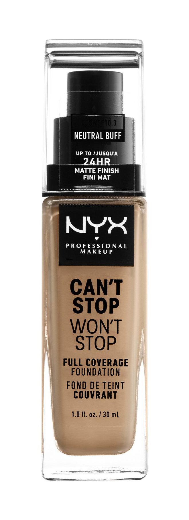 фото Тональная основа nyx professional makeup can't stop won't stop, 10.3 neutral buff, 30 мл