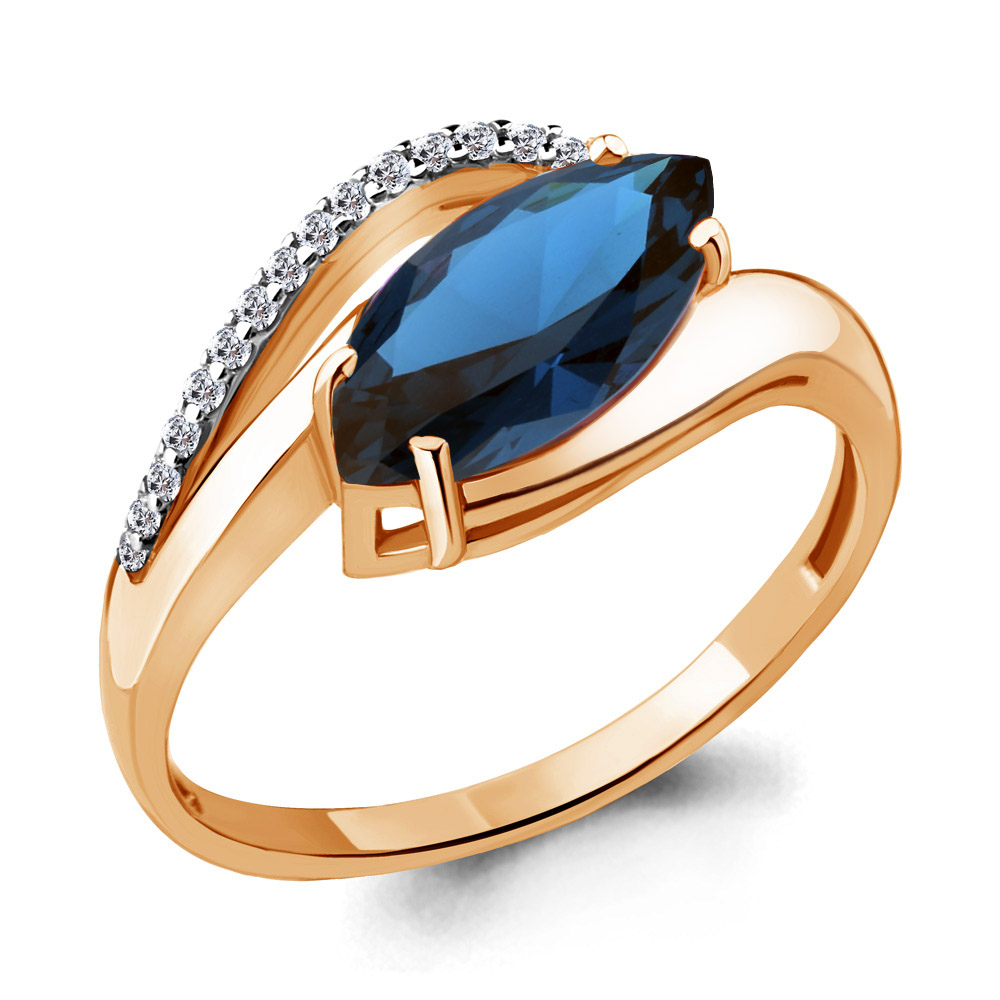 

Кольцо из серебра с фианитом Aquamarine Aquamarine 6575893А_925_з р, 6575893А_925_з
