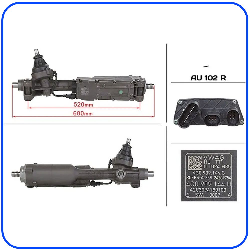 

Рулевая рейка ZF PSGAU102R AUDI A6 , S6 2010-2018, A7 2010-2018, A8 , S8 2009-2017, PSGAU102R