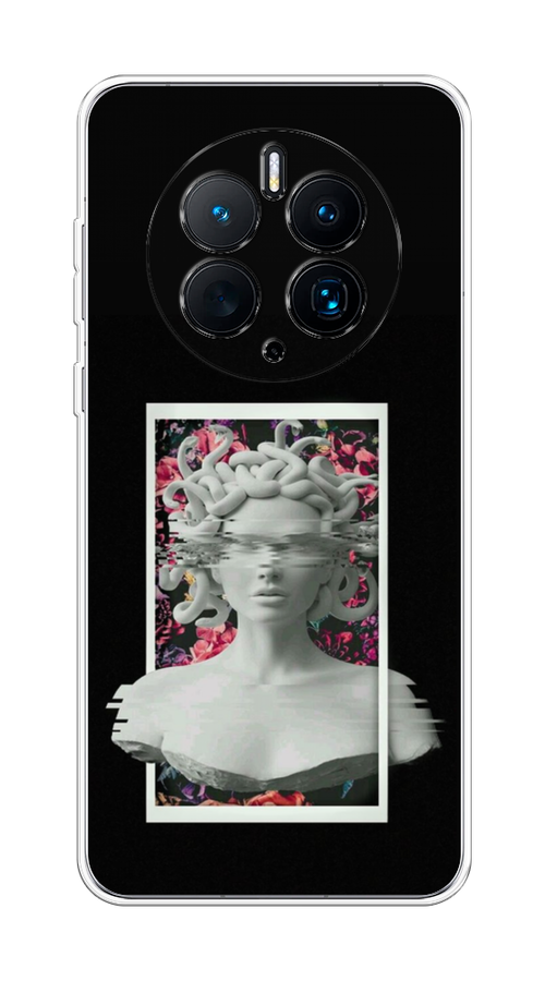 

Чехол на Huawei Mate 50 Pro "Web Punk Медуза Горгона", Черный;серый, 6109950-6