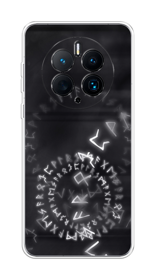 

Чехол на Huawei Mate 50 Pro "Руны", Серый;черный, 6109950-3
