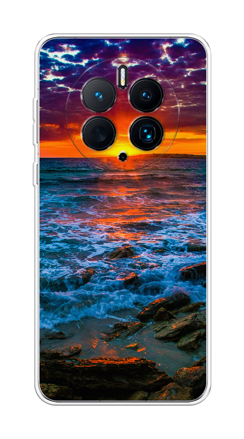 

Чехол на Huawei Mate 50 Pro "Закат 1", Оранжевый;синий, 6109950-2