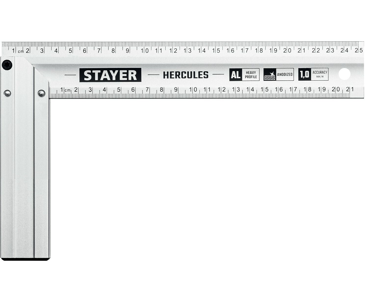 stayer hercules 300 мм жесткий столярный угольник с усиленным алюминиевым полотном Угольник столярный STAYER HERCULES, 250 мм, жесткий, с усиленным алюминиевым полотном