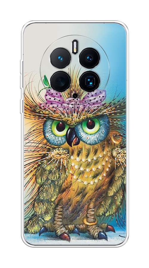 

Чехол на Huawei Mate 50 Pro "Модная сова", Коричневый;голубой, 6109950-1