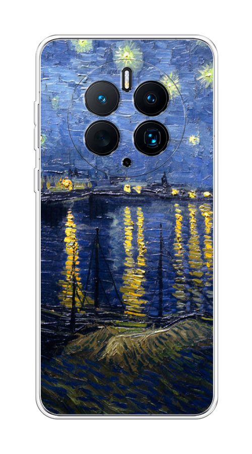 

Чехол на Huawei Mate 50 Pro "Звездная ночь над Роной", Синий;желтый, 6109950-4