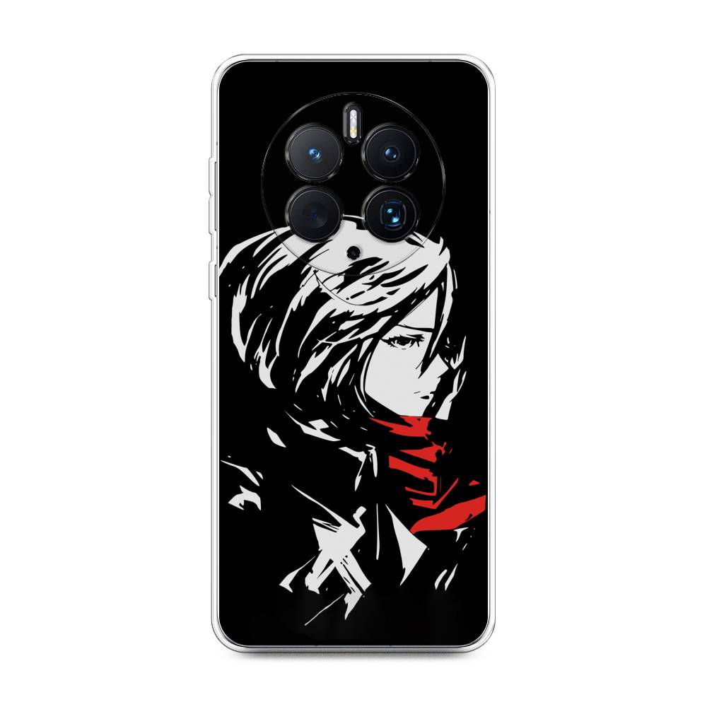 

Чехол для Huawei Mate 50 Pro "Микаса минимализм", Черный;серый;красный, 6109950-4