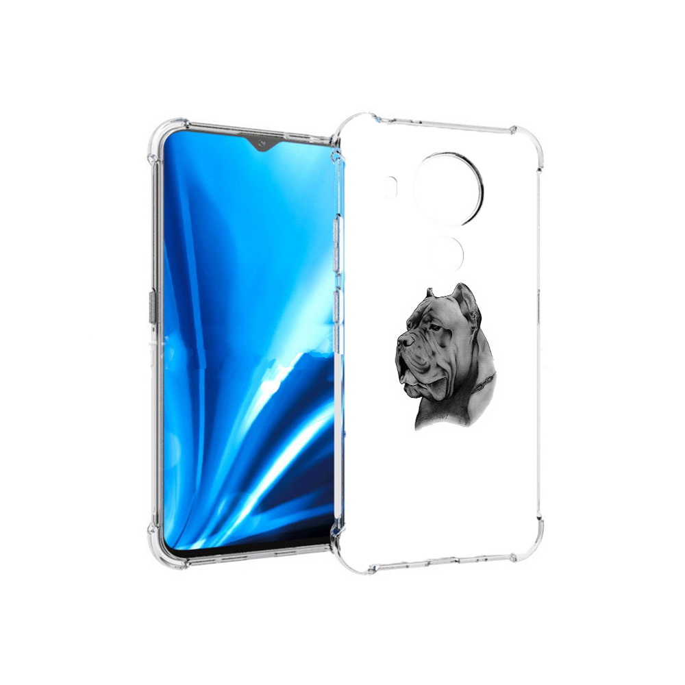 

Чехол MyPads Tocco для Nokia 5.4 грозный бульдог (PT156621.100.300), Прозрачный, Tocco