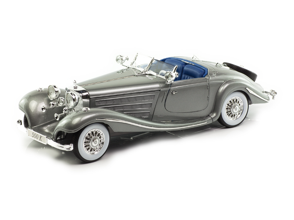 

Модель коллекционная MAISTO Mercedes-benz 500К W29 1936 серый металлик