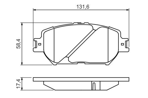

Комплект тормозных колодок BOSCH 0986494418