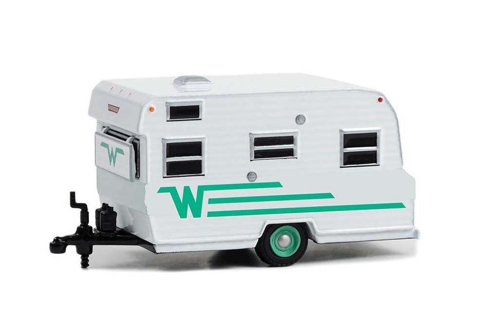 Trailer кемпер-трейлер winnebago travel trailer 216 1965 white with green stripe