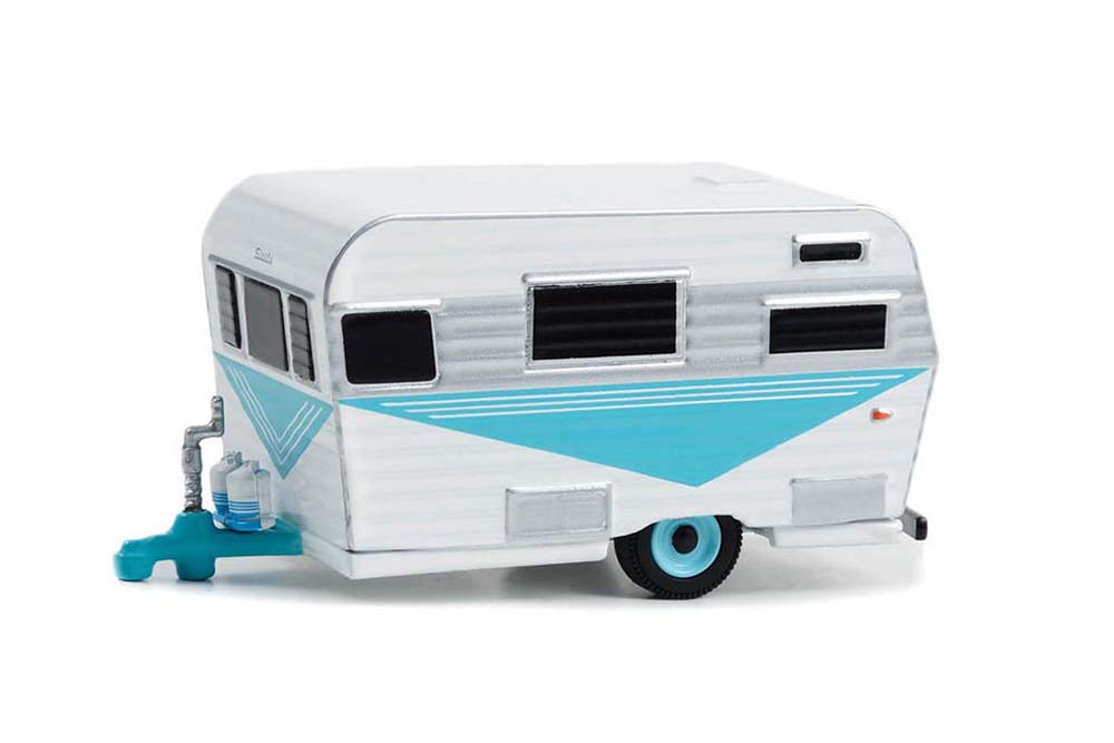 

Trailer кемпер-трейлер siesta travel trailer 1958 teal/white/polished silver, Белый