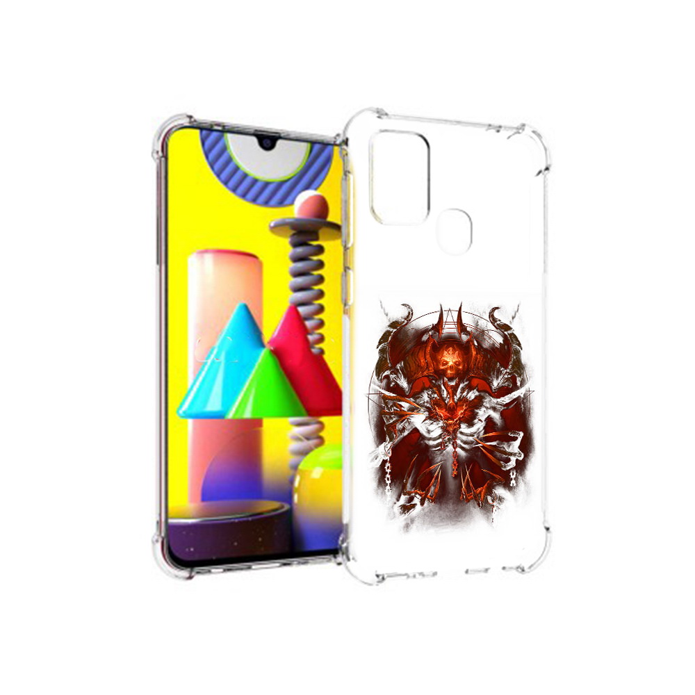 

Чехол MyPads Tocco для Samsung Galaxy M31 яркий демон (PT147019.488.708), Прозрачный, Tocco