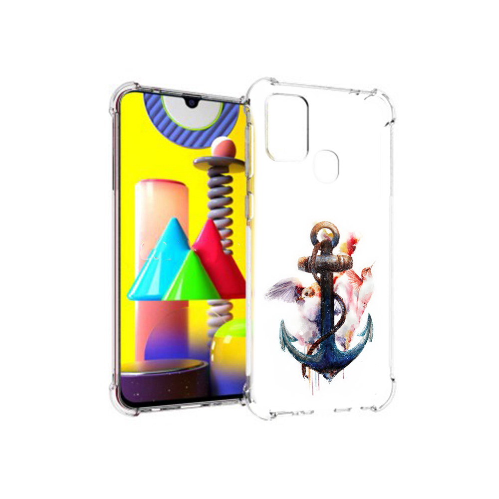 

Чехол MyPads Tocco для Samsung Galaxy M31 якорь с птицами (PT147019.488.703), Прозрачный, Tocco