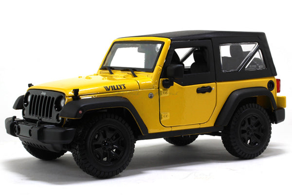 

Модель коллекционная MAISTO Jeep wrangler 2014 yellow / джип рэнглер желтый