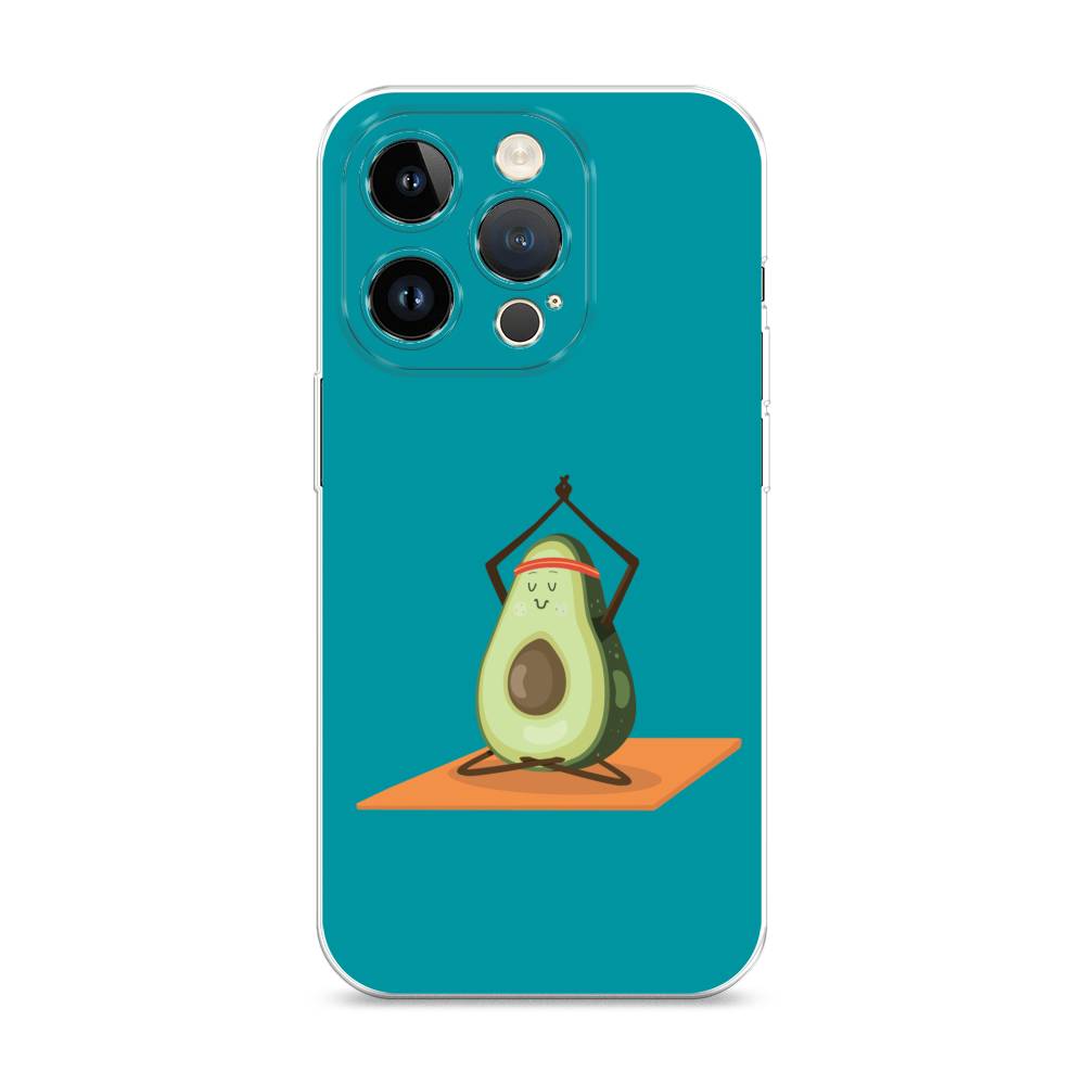 

Чехол на Apple iPhone 14 Pro "Расслабься с авокадо", Голубой, 15250-6