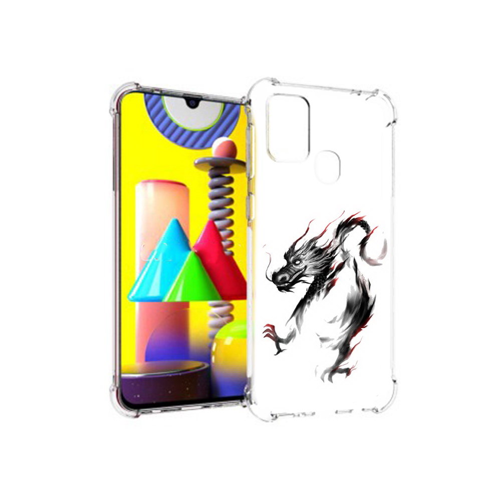 Чехол MyPads Tocco для Samsung Galaxy M31 черный дракон (PT147019.488.690)
