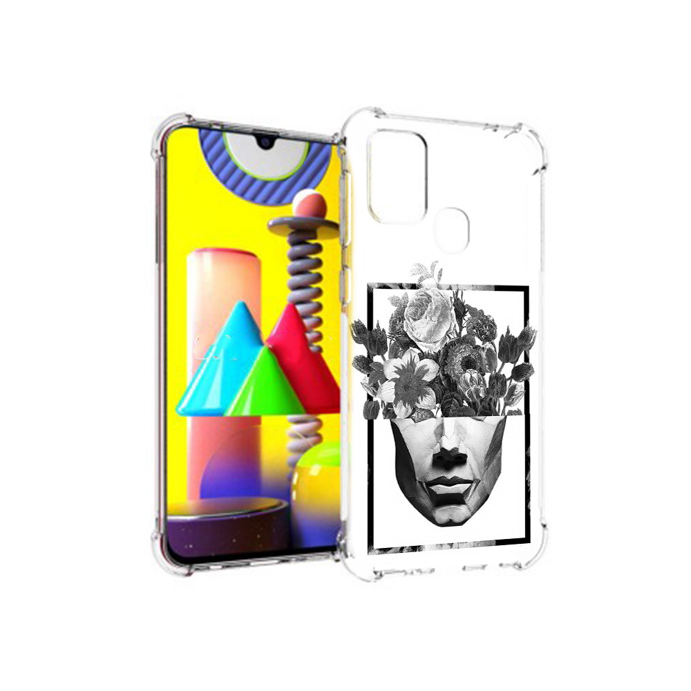 

Чехол MyPads Tocco для Samsung Galaxy M31 черно белая ваза в абстракции (PT147019.488.678), Прозрачный, Tocco
