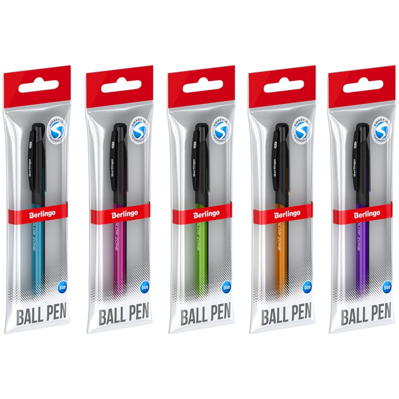 

Ручка шариковая Berlingo Color Zone stick (0,5мм, синий чернил) пакет, 24шт