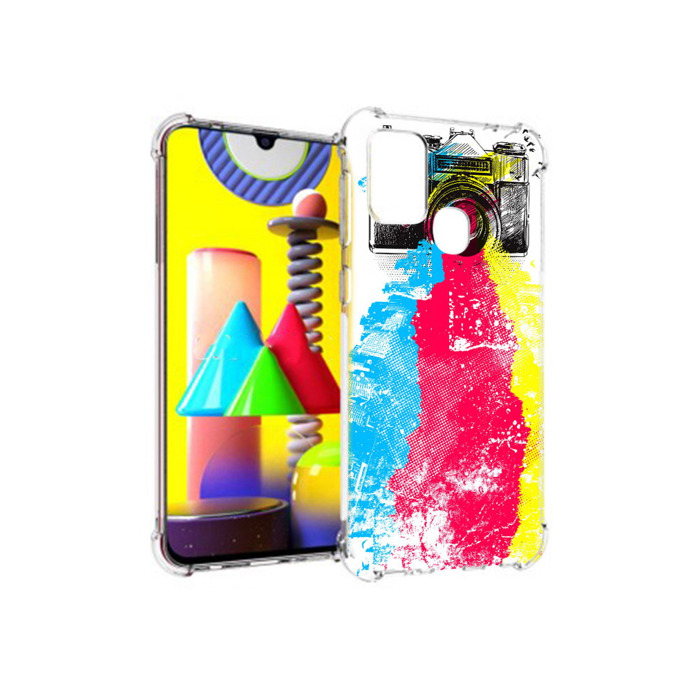 

Чехол MyPads Tocco для Samsung Galaxy M31 цветной фотоаппарат (PT147019.488.668), Прозрачный, Tocco