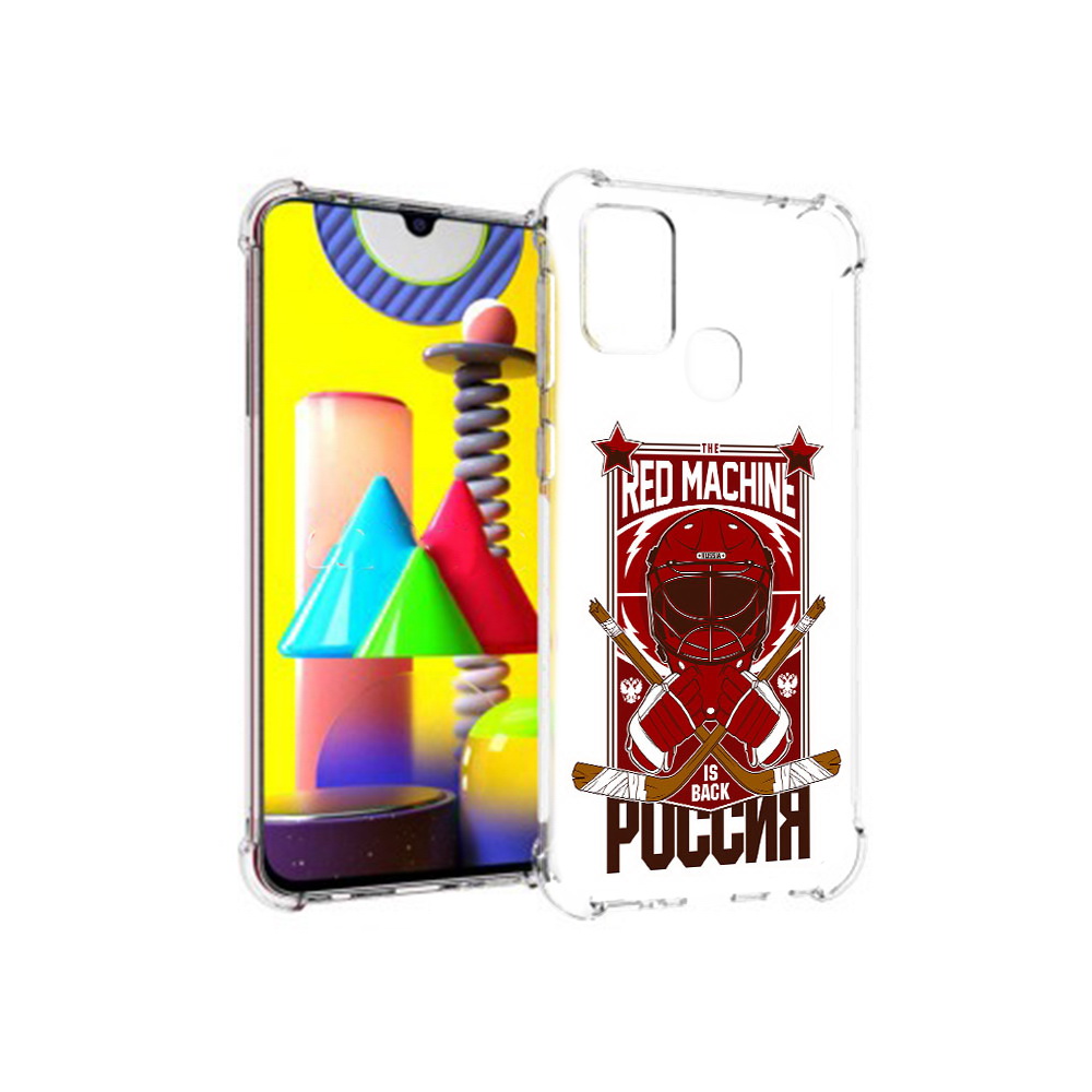 

Чехол MyPads Tocco для Samsung Galaxy M31 хоккей россия (PT147019.488.666), Прозрачный, Tocco