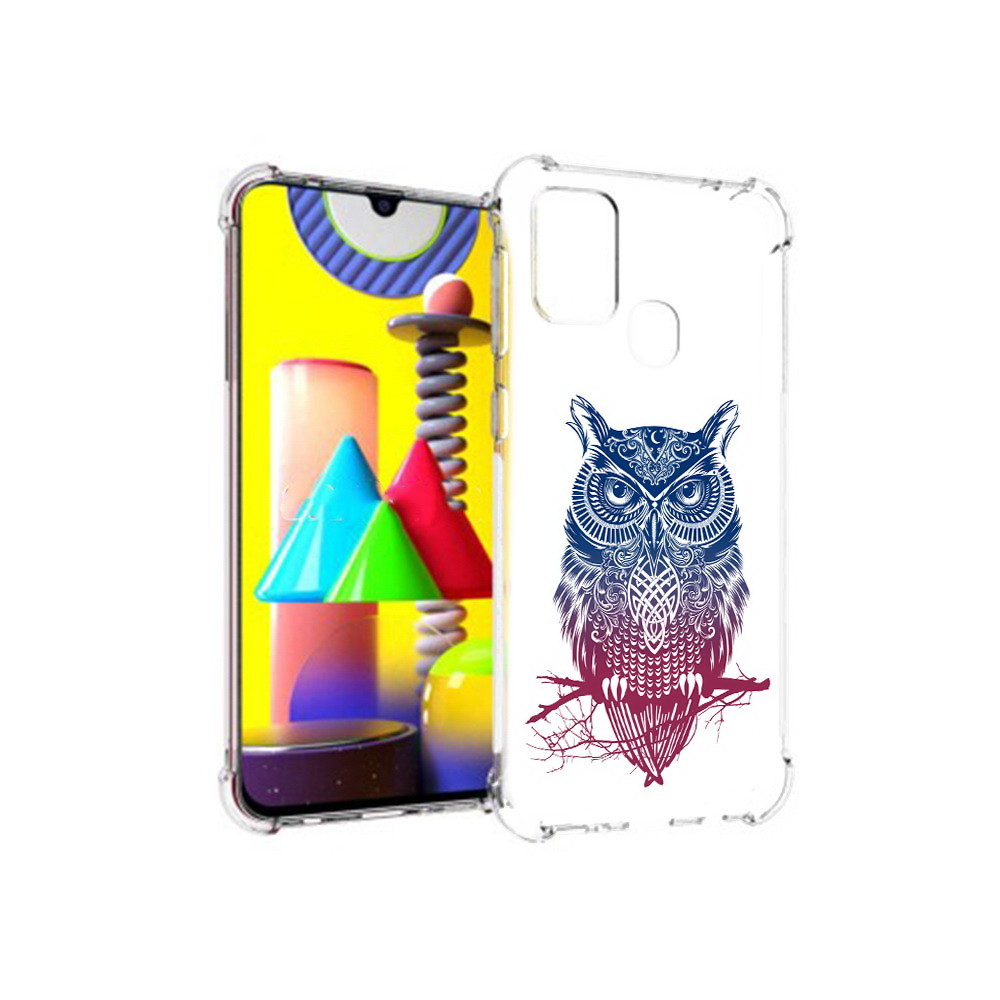 

Чехол MyPads Tocco для Samsung Galaxy M31 хиппи сова (PT147019.488.664), Прозрачный, Tocco