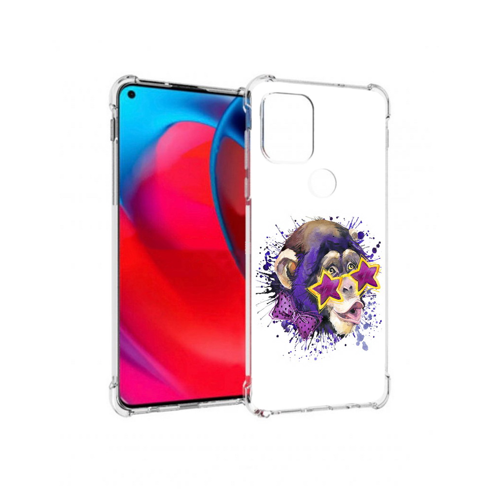 

Чехол MyPads Tocco для Motorola Moto G обезьяна в очках (PT227067.359.524), Прозрачный, Tocco