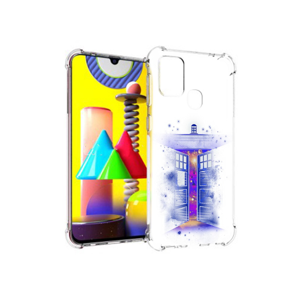 

Чехол MyPads Tocco для Samsung Galaxy M31 фиолетовый уголок абстракция (PT147019.488.659), Прозрачный, Tocco