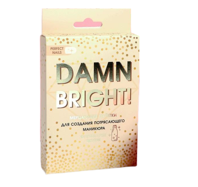 

Набор пайеток для декора ногтей Damn bright, 12 цветов 5217047, Разноцветный