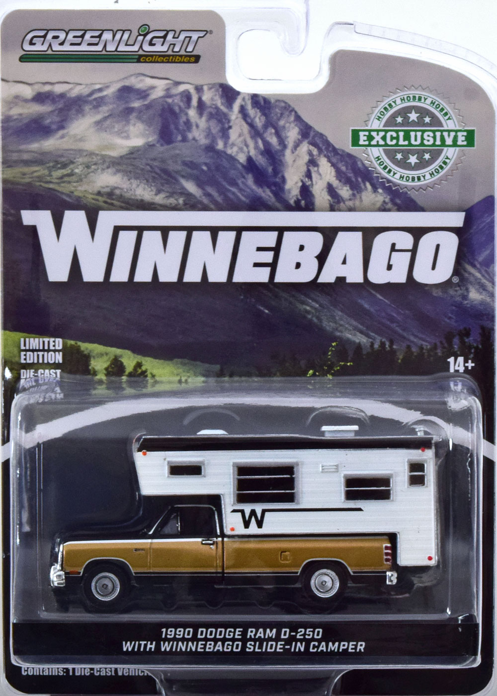 

Модель коллекционная GREENLIGHT Dodge ram D-250 winnebago camper 1990, Черный