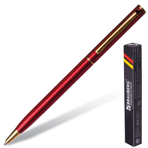 

Ручка шариковая автоматическая Brauberg Slim Burgundy (бизнес-класса) 25шт