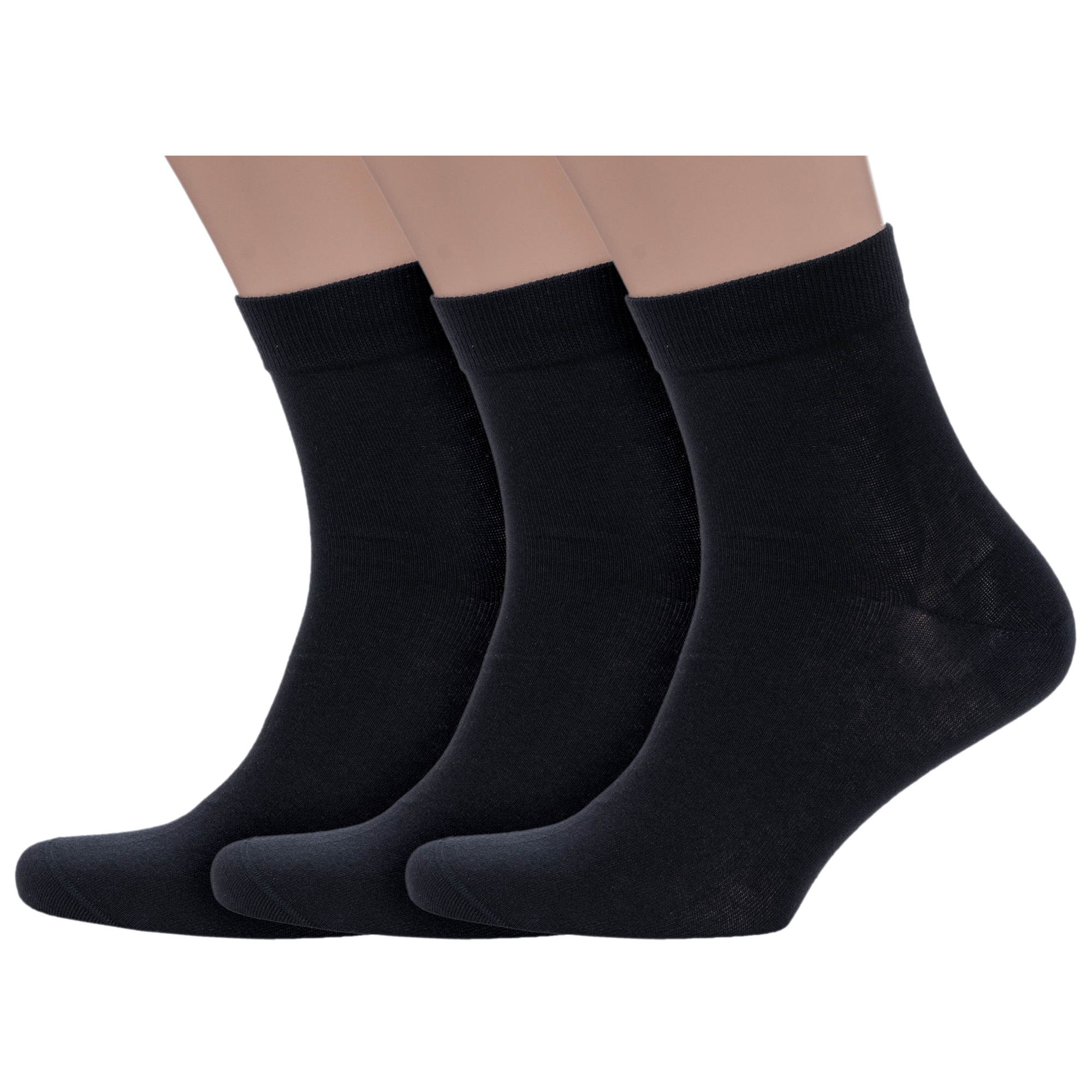 

Комплект носков мужских Grinston socks 3-15D12 черных 27, Черный, 3-15D12