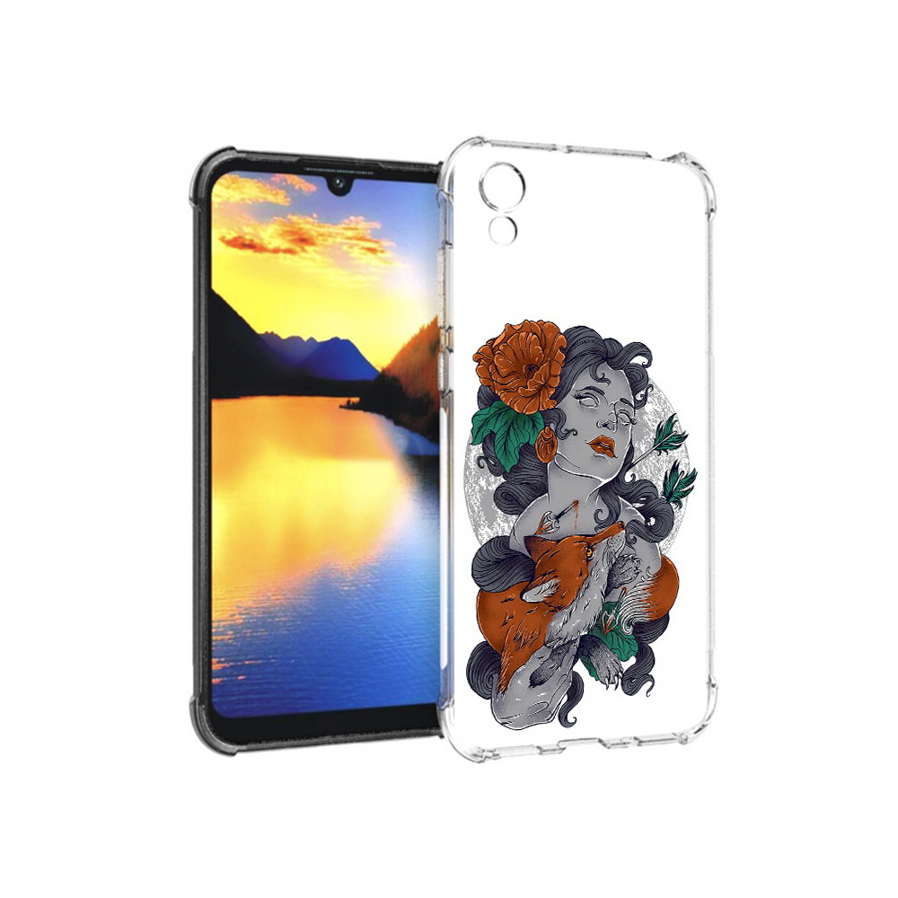 

Чехол MyPads Tocco для Huawei Y5 темная девушка с лисой, Прозрачный, Tocco