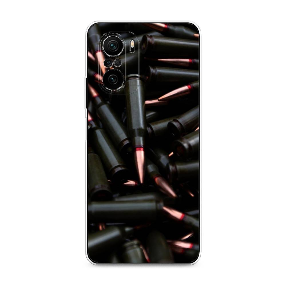 

Чехол Awog на Poco F3/Redmi K40/Mi 11i "Пули черные", Разноцветный, 312650-5