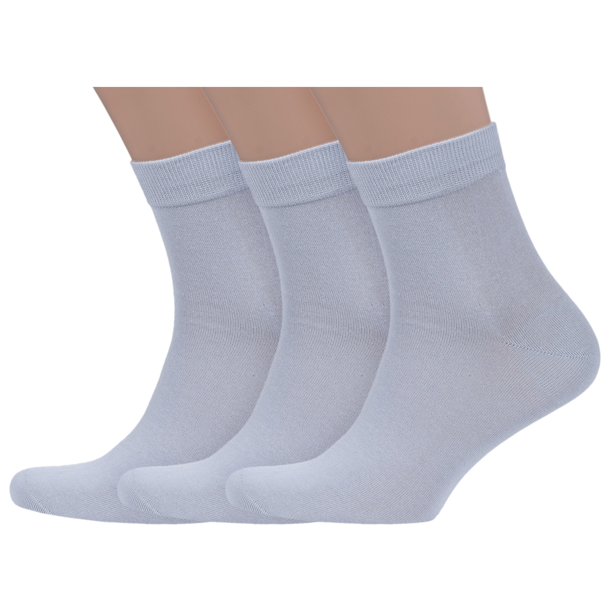 

Комплект носков мужских Grinston socks 3-15D12 серых 25, Серый, 3-15D12