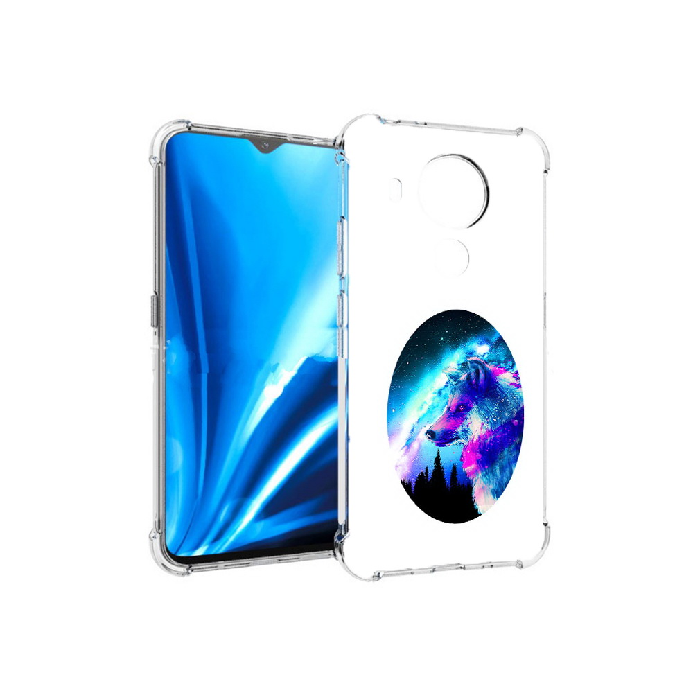 

Чехол MyPads Tocco для Nokia 5.4 голубой волк (PT156621.100.293), Прозрачный, Tocco