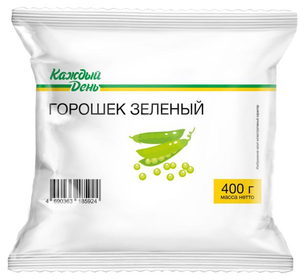 Зеленый горошек «Каждый день» очищенный замороженный, 400 г