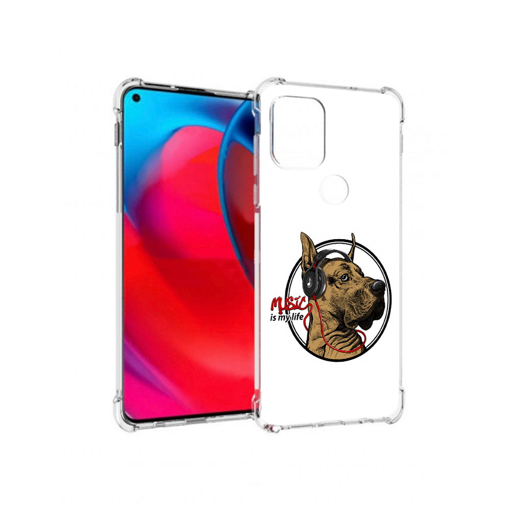 

Чехол MyPads Tocco для Motorola Moto G музыкальная собака (PT227067.359.490), Прозрачный, Tocco