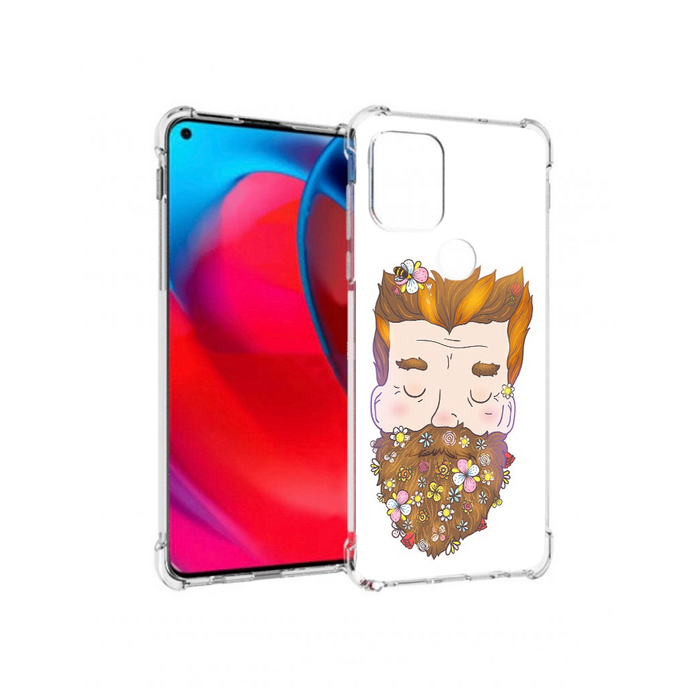 

Чехол MyPads Tocco для Motorola Moto G мужчина с цветами в бороде (PT227067.359.489), Прозрачный, Tocco