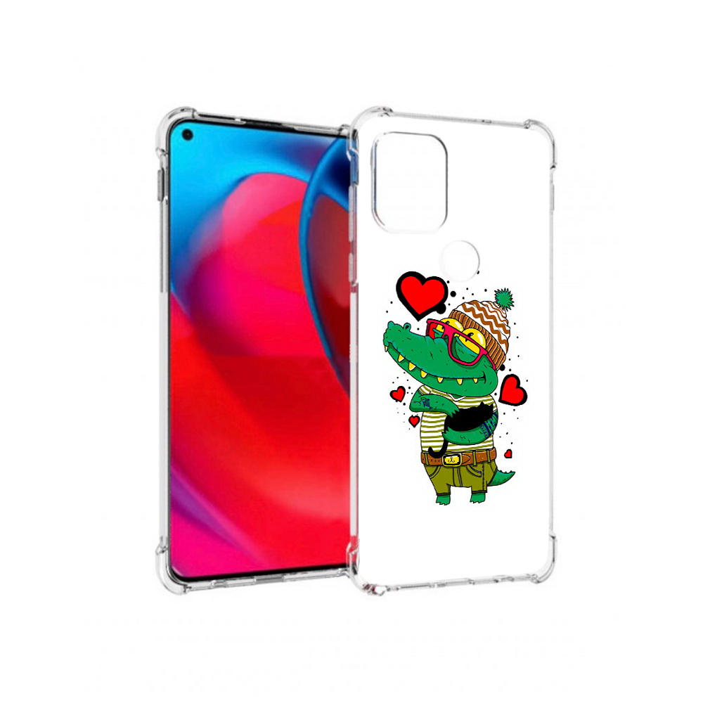 

Чехол MyPads Tocco для Motorola Moto G Влюбленный крокодил (PT227067.359.48), Прозрачный, Tocco