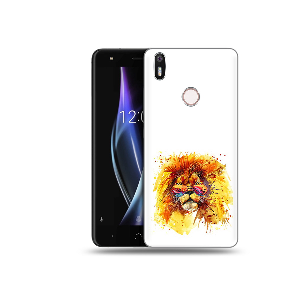 

Чехол MyPads Tocco для BQ Aquaris X лев в очках, Прозрачный, Tocco