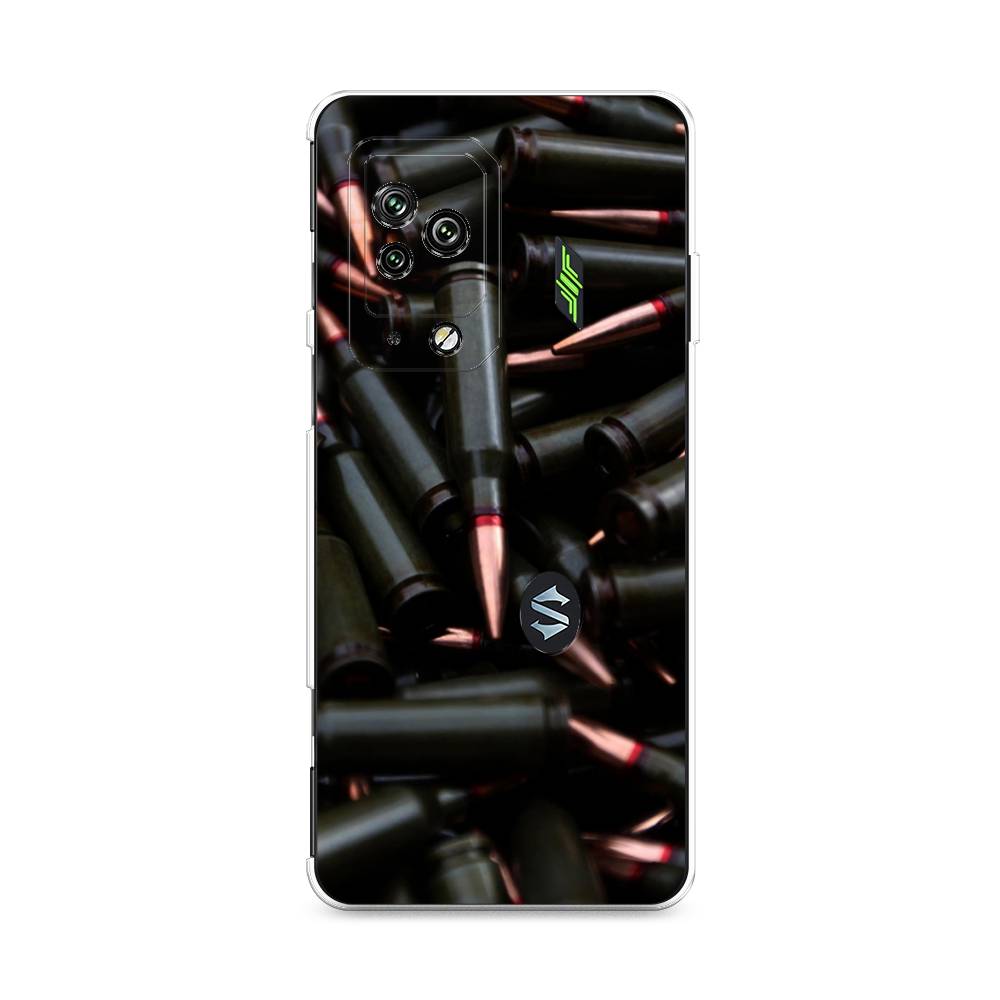 

Чехол Awog на Xiaomi Black Shark 5 Pro "Пули черные", Разноцветный, 314150-5