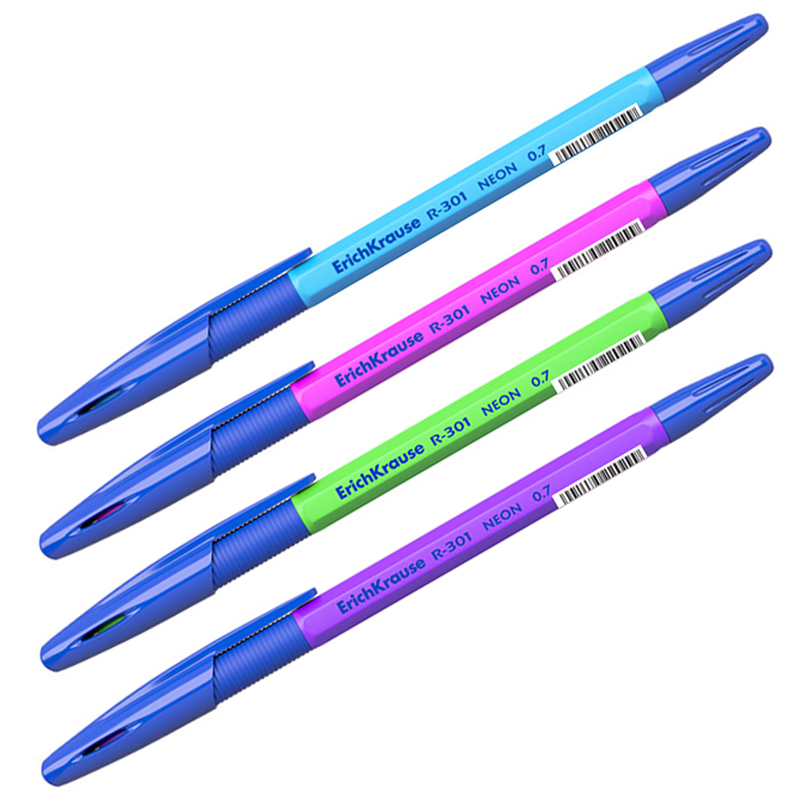 

Ручка шариковая Erich Krause R-301 Neon (0.35мм, синий цвет чернил) 50шт. (42751)