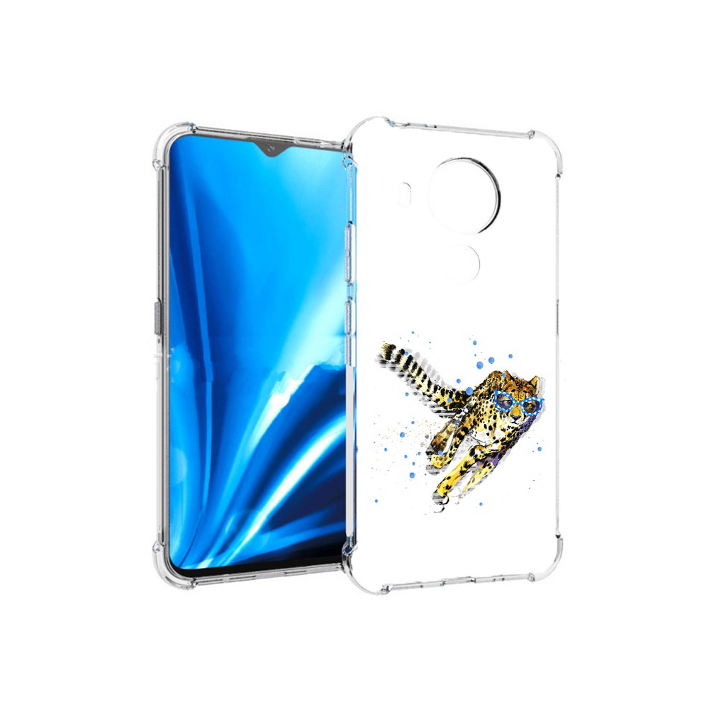 

Чехол MyPads Tocco для Nokia 5.4 гепард в очках (PT156621.100.287), Прозрачный, Tocco