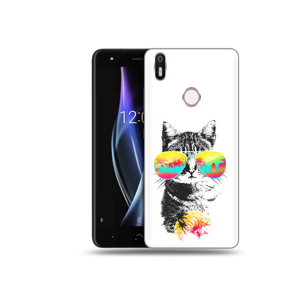 

Чехол MyPads Tocco для BQ Aquaris X крутой кот, Прозрачный, Tocco