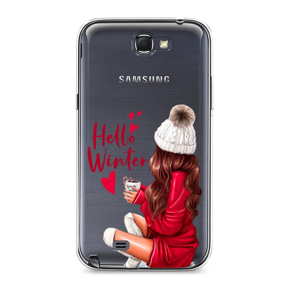 

Чехол на Samsung Galaxy Note 2 "Hello winter", Красный;белый;коричневый, 23250-5