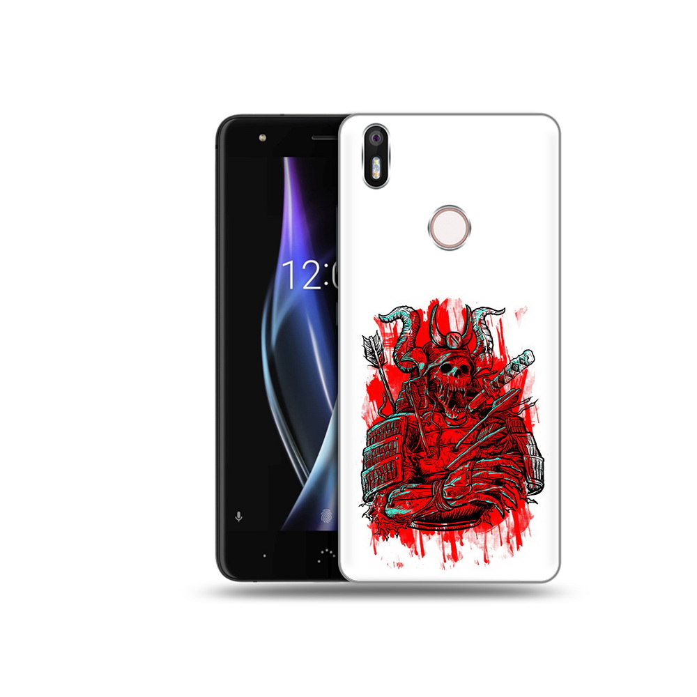 

Чехол MyPads Tocco для BQ Aquaris X красный скелет воин, Прозрачный, Tocco