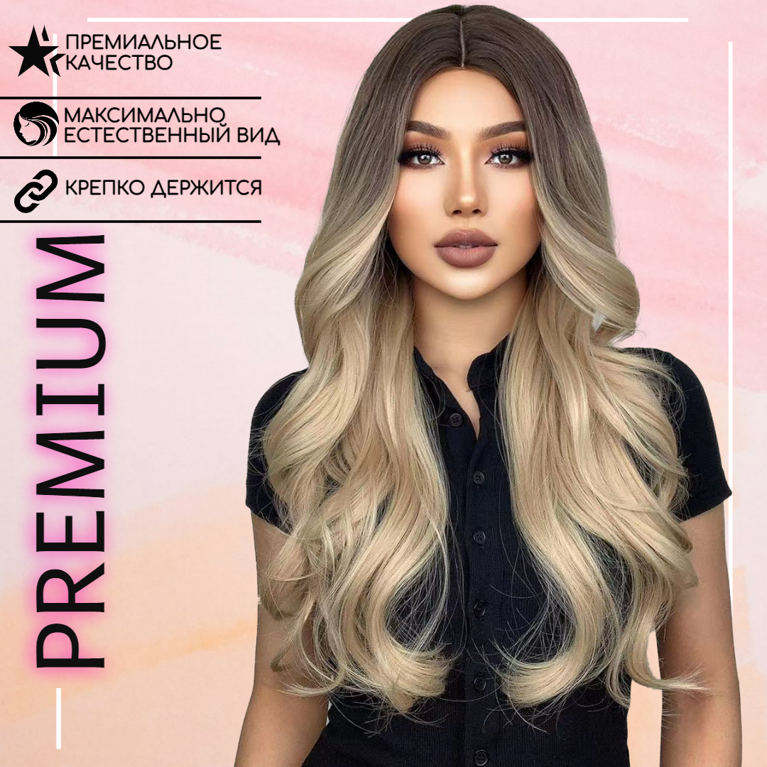 

Парик GlamLocks длинный блонд без челки, parik