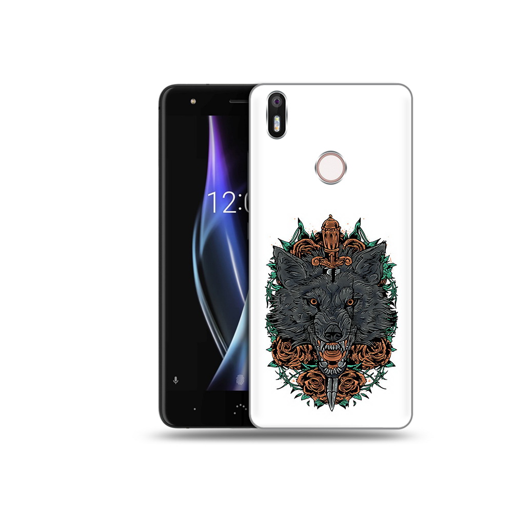 

Чехол MyPads Tocco для BQ Aquaris X красивый злой волк, Прозрачный, Tocco