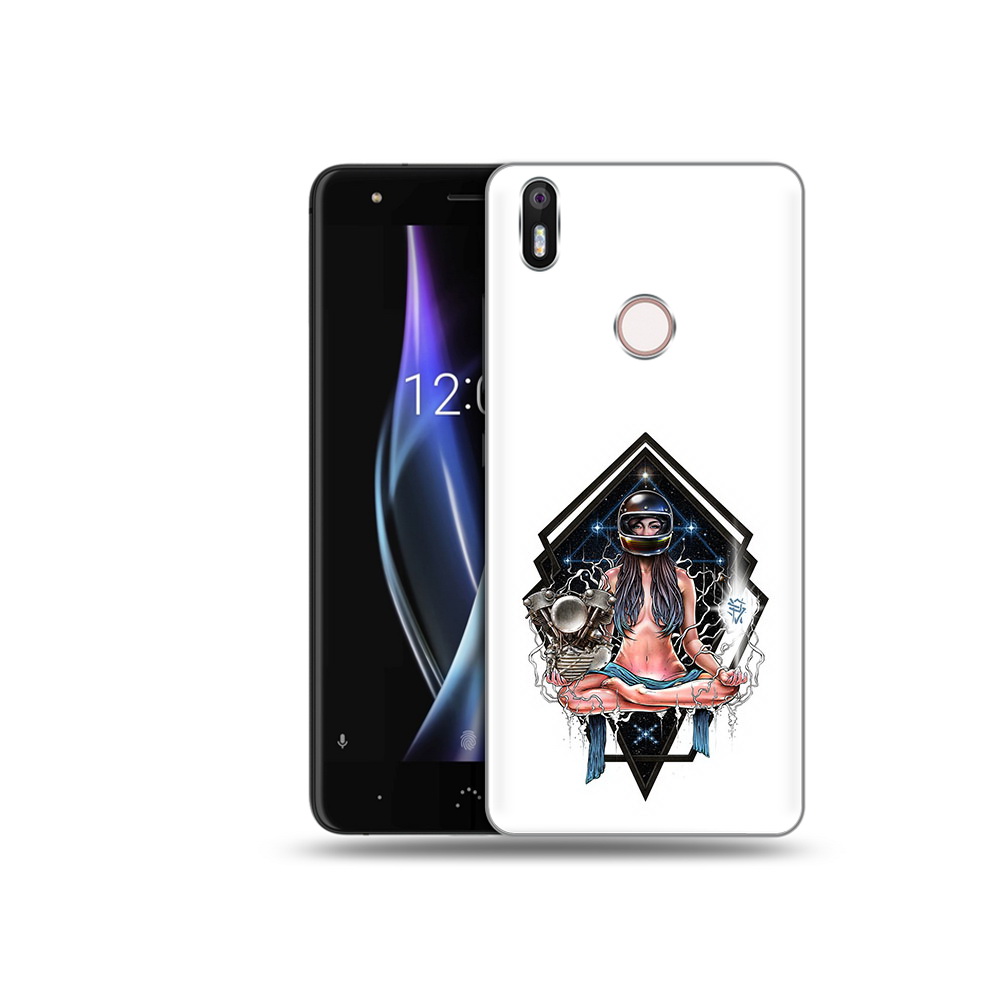 

Чехол MyPads Tocco для BQ Aquaris X красивая девушка в шлеме, Прозрачный, Tocco