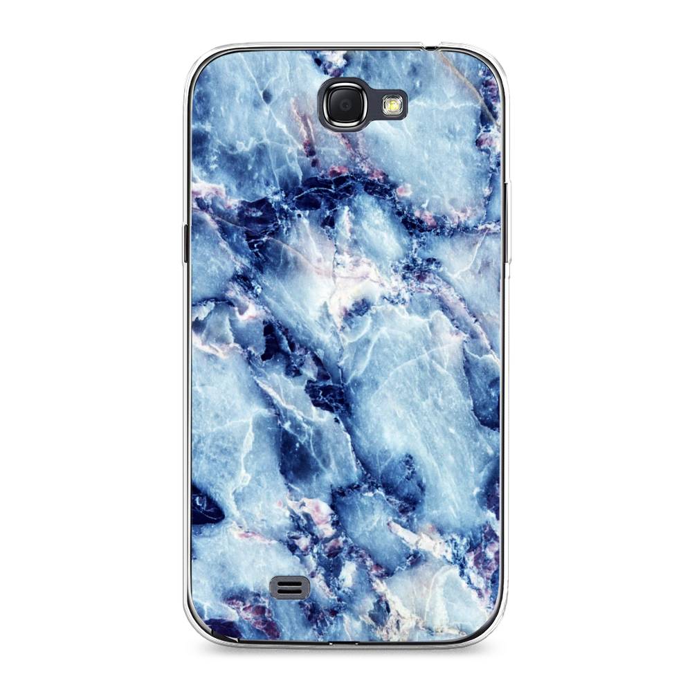 

Чехол на Samsung Galaxy Note 2 "Мрамор с синими прожилками", Синий, 23250-3